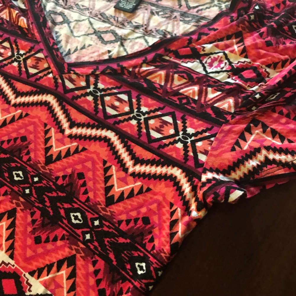 Rue21 Pink Aztec Design Shirt